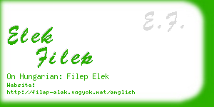 elek filep business card